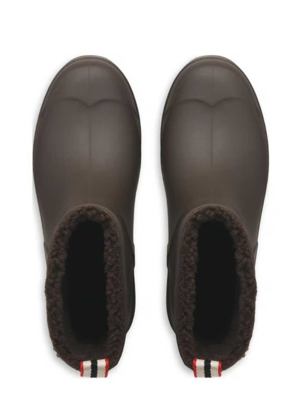 Hunter Theezy Brown Fleece-Lined Short Rain Boots Size 7 NWT - Picture 3 of 4